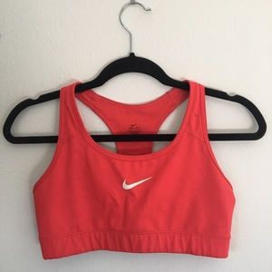 Red sports bra